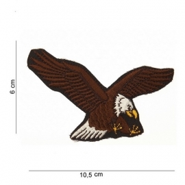 Embleem Flying Eagle "rechts kijkend" - 10,5 x 6 cm.Wit