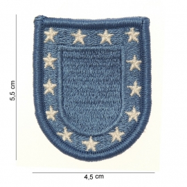 US army stoffen baret insigne - blauw - 5,5 x 4,5 cm