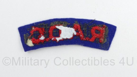 Britse leger RADC Royal Army Dental Corps shoulder title - 7,5 x 2,5 cm - origineel