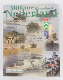 KL Nederlandse leger Topografische militaire wegenkaart Nederland 1:250 000 - 111 x 72 cm - origineel