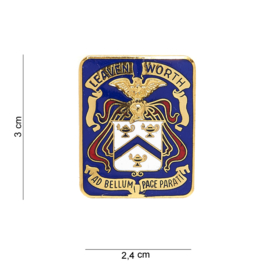 US ARMY Command And General Staff College Unit Crest embleem metaal - 3 x 2,4 cm - origineel