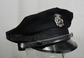 US Police Visor cap ZWART Politie