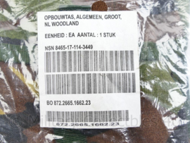 KL Nederlands leger woodland camo MOLLE opbouwtas algemeen groot - nieuw in verpakking - origineel