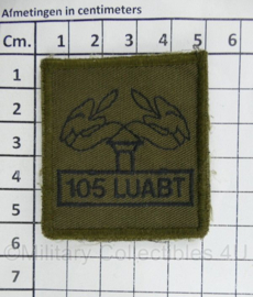 Defensie borst embleem 105 LUABT 105 Luchtdoelartilleriebatterij - met klittenband - 5 x 5 cm - origineel