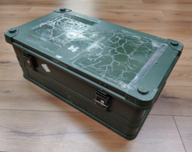 Aluminium leger K 470 transport kist groen 72,5 x 42 x 27 cm. - merk Zarges -goede staat