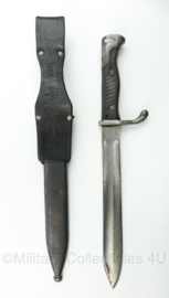 WO1 Duitse M1898/05 KURZ 1916 . G98 bayonet ingekort - met schede en koppelschuh - Waffenfabrik Mauser AG Oberndorf - origineel
