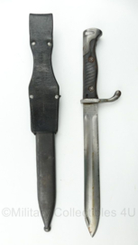 WO1 Duitse M1898/05 KURZ 1916 G98 bayonet ingekort - met schede en koppelschuh - Waffenfabrik Mauser AG Oberndorf - origineel