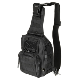 MOLLE schoudertas - zwart, groen en coyote tan - 19 x 27 x 13 cm - 7 liter inhoud