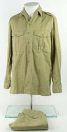 KM Marine tropen uniform set overhemd en broek - 1973 - khaki - maat overhemd 36 - origineel