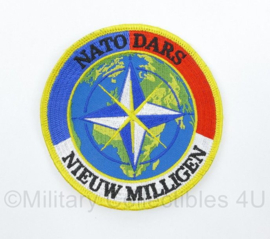 NATO DARS Deployable Air Command and Control System Nieuw Milligen embleem met klittenband - diameter 10 cm - origineel