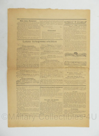 Duitse krant Liller Kriegszeitung 4 Kriegsjahr nr. 42 Lille 2 december 1917 bezet Frans gebied - 47 x 32 cm - origineel