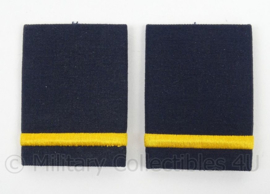 Nederlandse Politie schouderstukken - rang Aspirant - huidig model - afmeting 5 x 7 cm - origineel