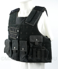 KCT Korps Commandotroepen en DSI Dienst Speciale Interventies modulair vest met tassen zwart - TSI Tactical System International California USA - origineel