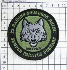22 Raiding Squadron RNLMC Semper Paratus Pugnare Wolfpack embleem - met klittenband - diameter 9 cm