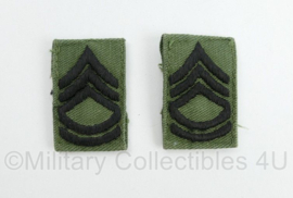 US Army Master Sergeant kraaginsigne paar  - 4 x 2,5 cm - origineel