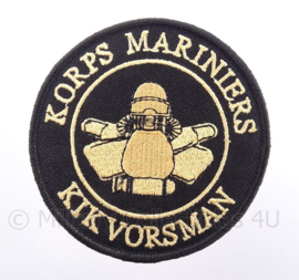 KM Koninklijke Marine, Korps Mariniers embleem "Kikvorsman" - met klittenband - diameter 9 cm