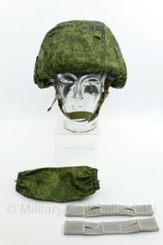 Russische leger Digital Flora camo replica gevechtshelm 6D47 Ratnik met overtrek en stofbril cover- replica