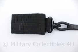 Defensie Kmar en Politie spiraalkoord zwart  - 62 x 1,5 x 3,5 cm -  origineel