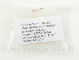 KM MAC Militair Air Controller vaardigheidsinsigne 2017 - 5 x 2½ cm - nieuw in verpakking - origineel