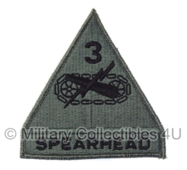 US Army Foliage patch - 3rd Armoured Division - Spearhead - met klittenband - 11 x 9,5 cm - voor ACU camo uniform - origineel