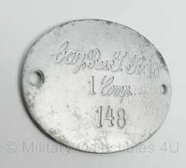 WO1 Duitse Erkennungsmarke naamplaatje van Adolf Hitler  - 5,5 x 7 cm - replica