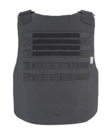 NL Politie DSI Speciale Eenheden ZWART universeel kogelwerende vest hoes zonder ballistische inhoud - XS t/m XXL - met klittenband voor tekststrook voor EN achter - replica