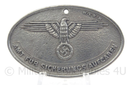WO2 Duitse SS amt fur Sicherungssaufgaben ID marke - SS Heimwehr Danzig - afmeting 5,5 x 4 cm - replica
