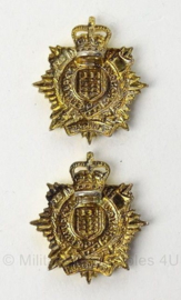 Britse Royal Logistic Corps kraag insigne set - 3 x 3 cm - origineel