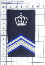 Kmar ENKELE epaulet donkerblauw  - Wachtmeester der 1ste klasse - instructeur - 9 x 5 cm - origineel