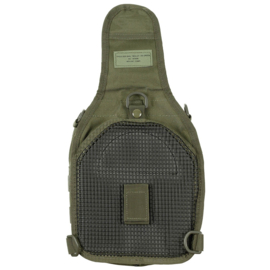 MOLLE schoudertas - zwart, groen en coyote tan - 19 x 27 x 13 cm - 7 liter inhoud