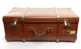 Vintage koffer bruin leer - 74 x 42 x 28 cm  - origineel