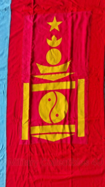 Mongolië vlag - zeer zeldzaam - 195 x 170 cm - origineel