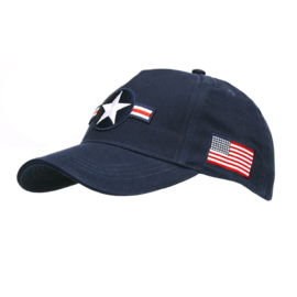 Baseball cap USAF Roundel - blauw met patches