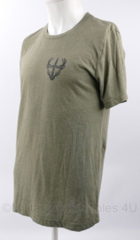 Defensie Stoottroepen Fides AC Veritas 3PEL A-COY t-shirt groen - maat Large - gedragen - origineel