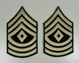 First sergeant rangen set (6 strepen en ruit) - khaki of groen