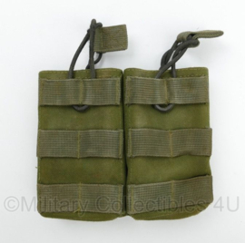 Defensie Double Mag pouch MOLLE OD Green - 16,5 x 2,5 x 14 cm - gebruikt - origineel