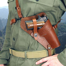 Cal .45 shoulder holster M7 - donkerbruin - Schouderholster Colt M1911