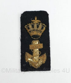 Koninklijke Marine luxe metaaldraad officiers embleem - 7,5 x 3,5 cm - origineel