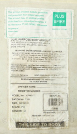 Britse politie kogel- en steekwerend vest met ballistische inhoud Northern Constabulary - HOSDB/CAST-normen HG1A/KR2/SP2 - maat Medium - origineel