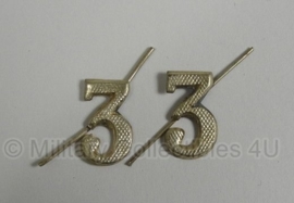 Schouderstuk nummer set - 16 mm - 3 - origineel