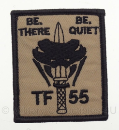 KL Korps Commandotroepen TF 55 embleem - Be there, be quiet - met klittenband - 6,5 x 5 cm