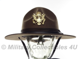 US ww2 Officer campaign hat met metalen insigne Drill Instructor