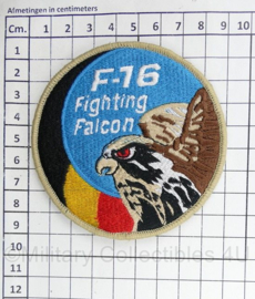 Belgische Luchtmacht F-16 F16 Fighting Falcon embleem - met klittenband - diameter 9 cm