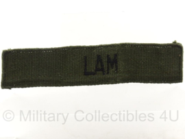 Zuid-Vietnamees leger naamlint 'Lam' - groen/zwart - 13,5 x 2,5 cm - origineel