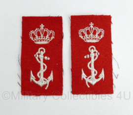 Koninklijke Marine  Dienstvak emblemen zeldzaam  - 8,5 x 4 cm - origineel
