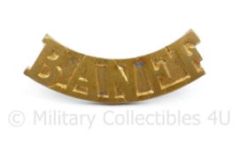 Britse leger Shoulder insignia BANFF Banffshire Artillery Volunteers - 4 x 1,5  cm - origineel
