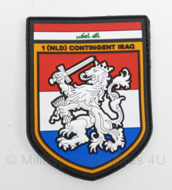1 NLD Contingent Iraq embleem 3d PVC-  9,5 x 7 cm - origineel