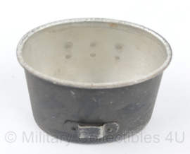 WO2 Duits model veldfles beker aluminium zwart - 10,5 x 6 x 8,5 cm - origineel naoorlogs
