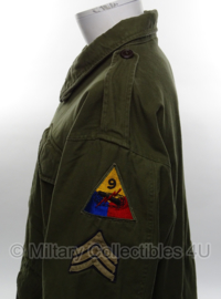 US M43 jas - Sergeant US 9th armored division - maat 46R (NL maat 56)