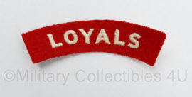 Britse leger Loyals shoulder title - 10 x 3 cm - origineel